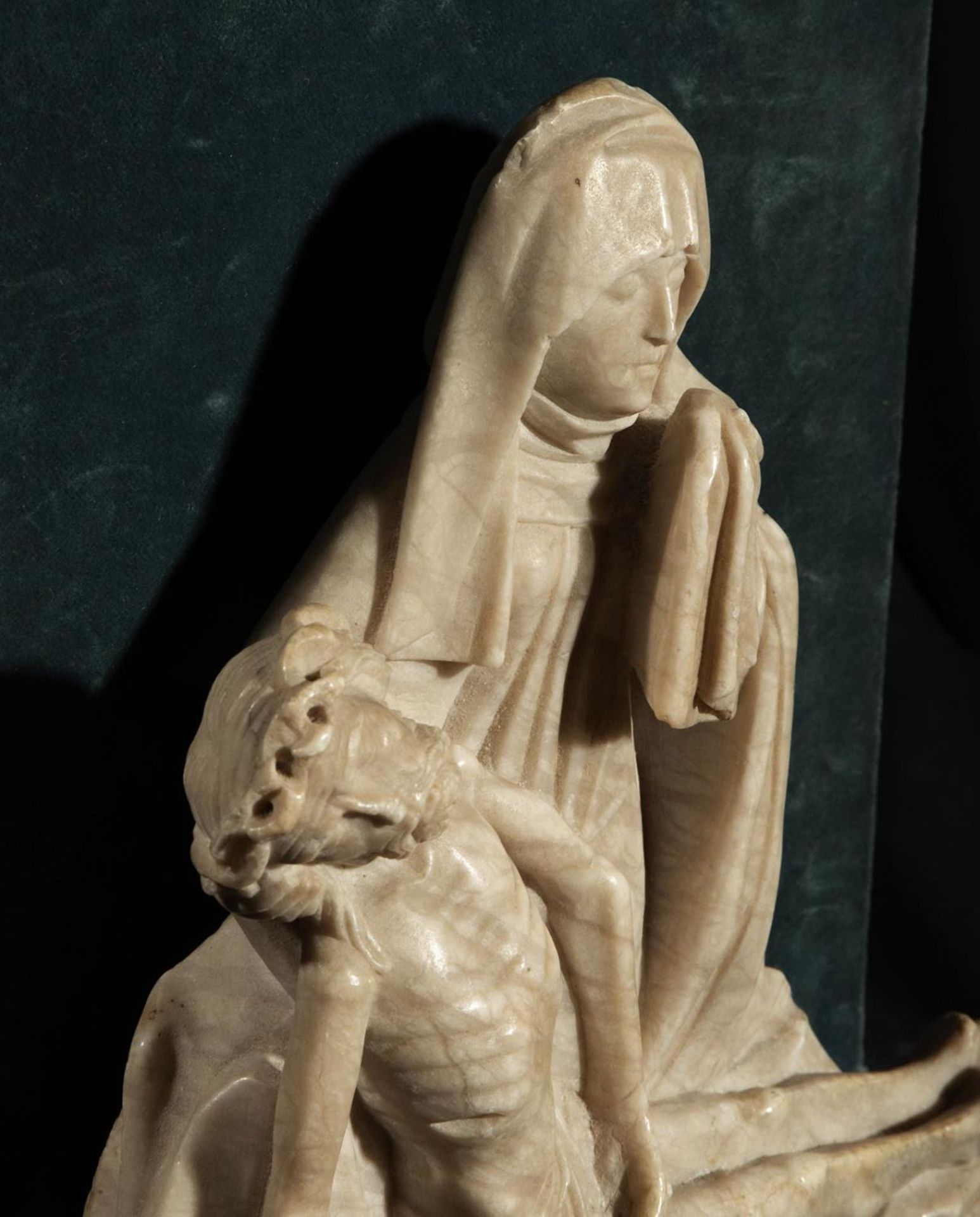 Flemish Gothic style alabaster pietá, possibly 19th century - Image 5 of 5