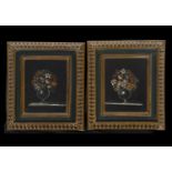 Pair of decorative Italian still lifes of flowers from the 18th century