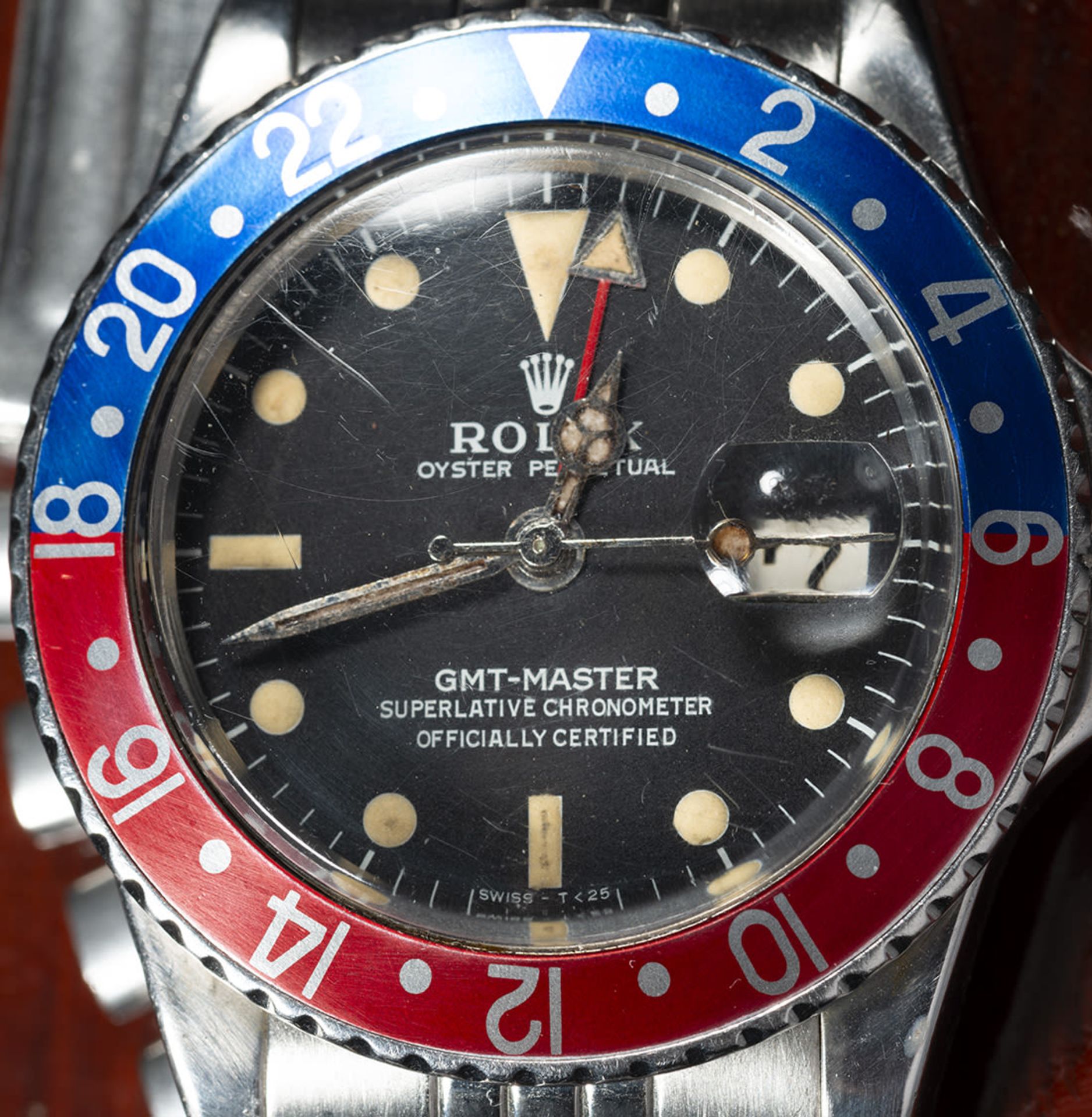 Magnificent Rolex Vintage GMT Master Mark II "Cornino" with "Pepsi" bezel and jubilee bracelet, in s - Bild 4 aus 4