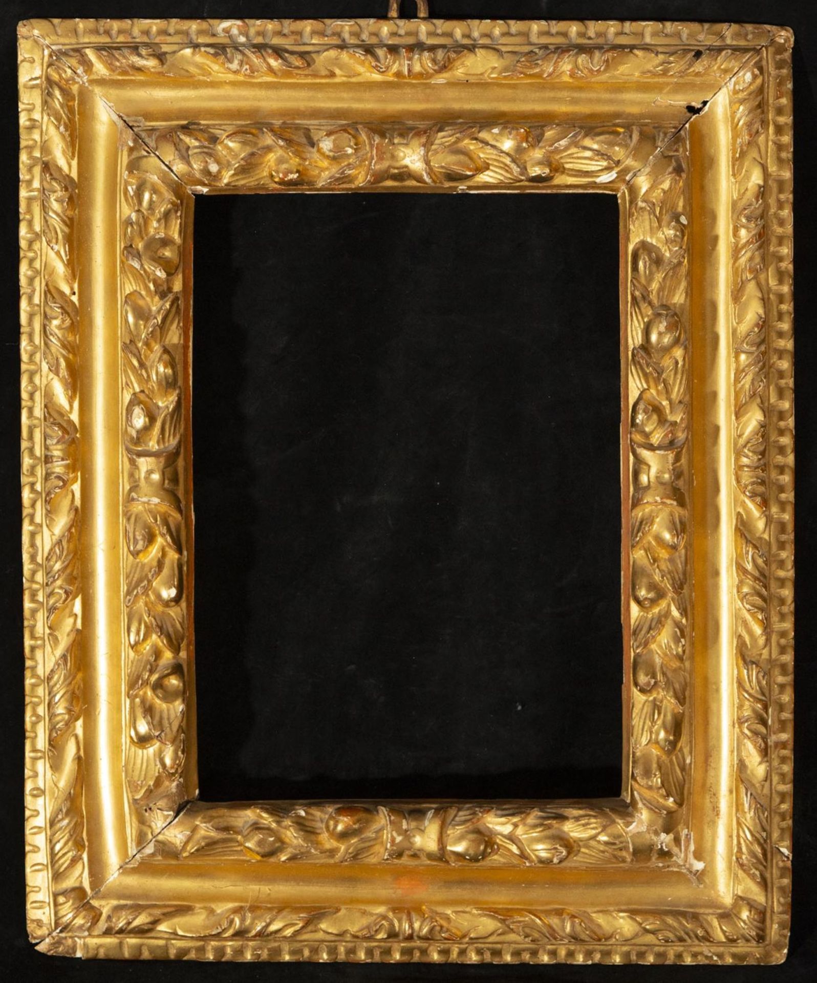 Important Italian Baroque frame in gold leaf "water" gilded wood, 18th century