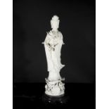 Guanyin in blanc de chine porcelain, 20th century Chinese school