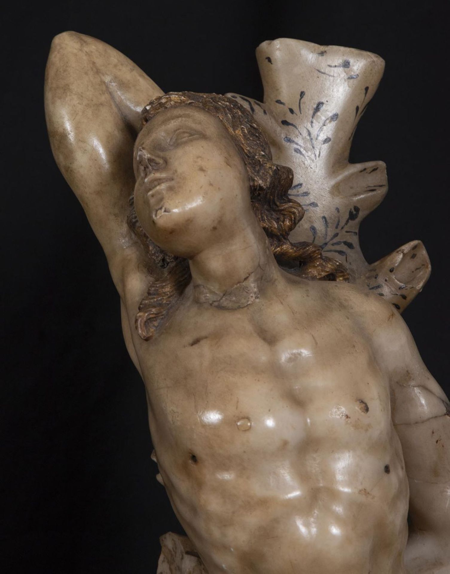 Large and Exquisite Saint Sebastien tied to the column, Sicilian workshops of Trapani late 16th cent - Image 3 of 10