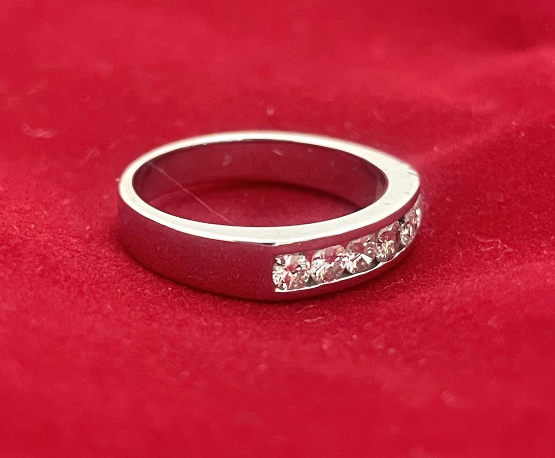 18kt white gold ring half alliance model - Image 2 of 4