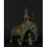 Burmese Elephant in Bronze, 19th century