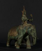 Burmese Elephant in Bronze, 19th century