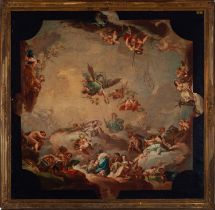 FRANCISCO BAYEU Y SUBIAS (Zaragoza, 1734-Madrid, 1795) Ceiling "Boccetto" for the "Hall of Mirrors"