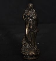 Immaculate Conception in Patinated Bronze, 18th century, Germany