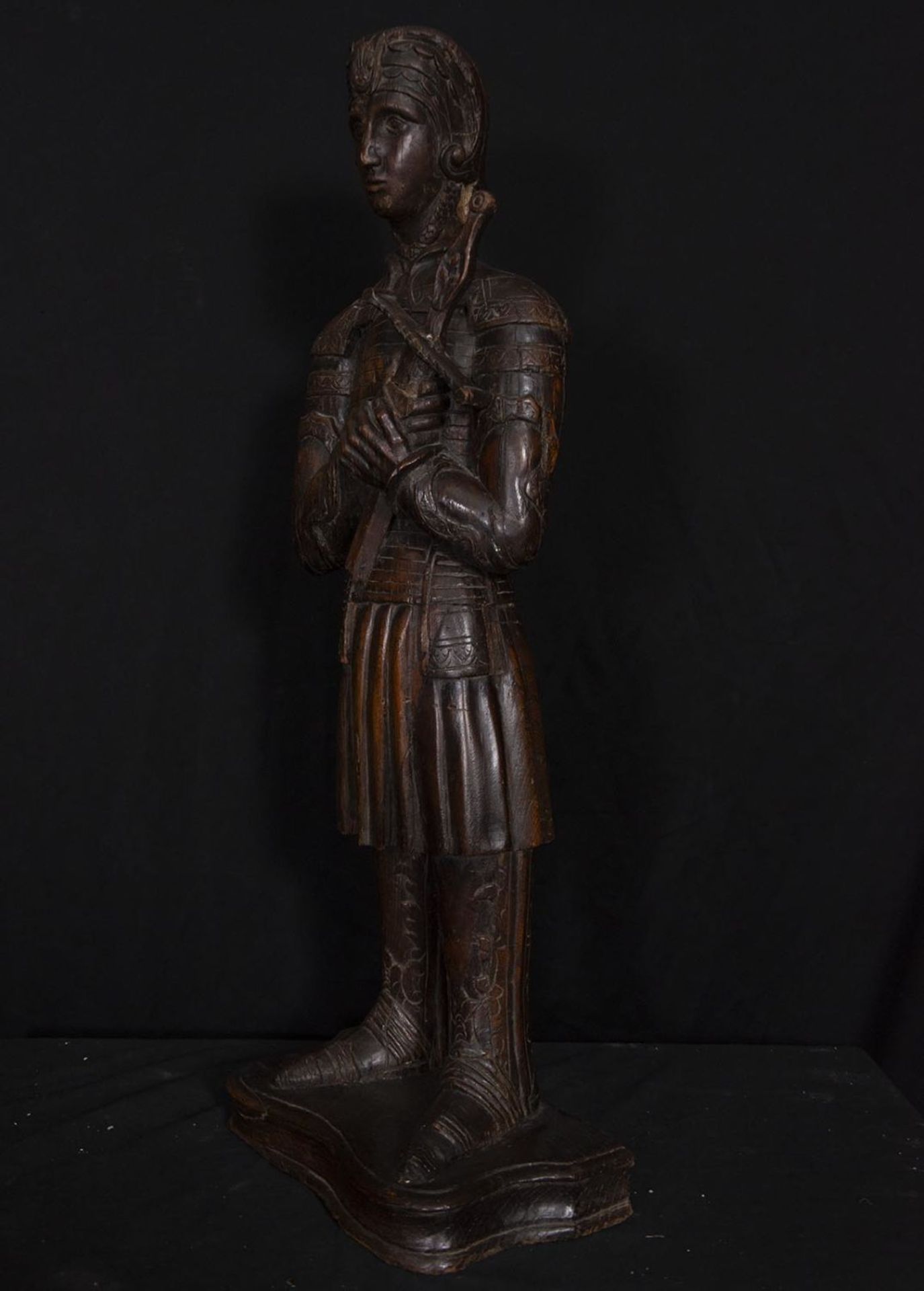 Large Black Forest Sculpture of Joan of Arc, Liberator and Patroness of France, in oak wood, Germany - Image 2 of 4