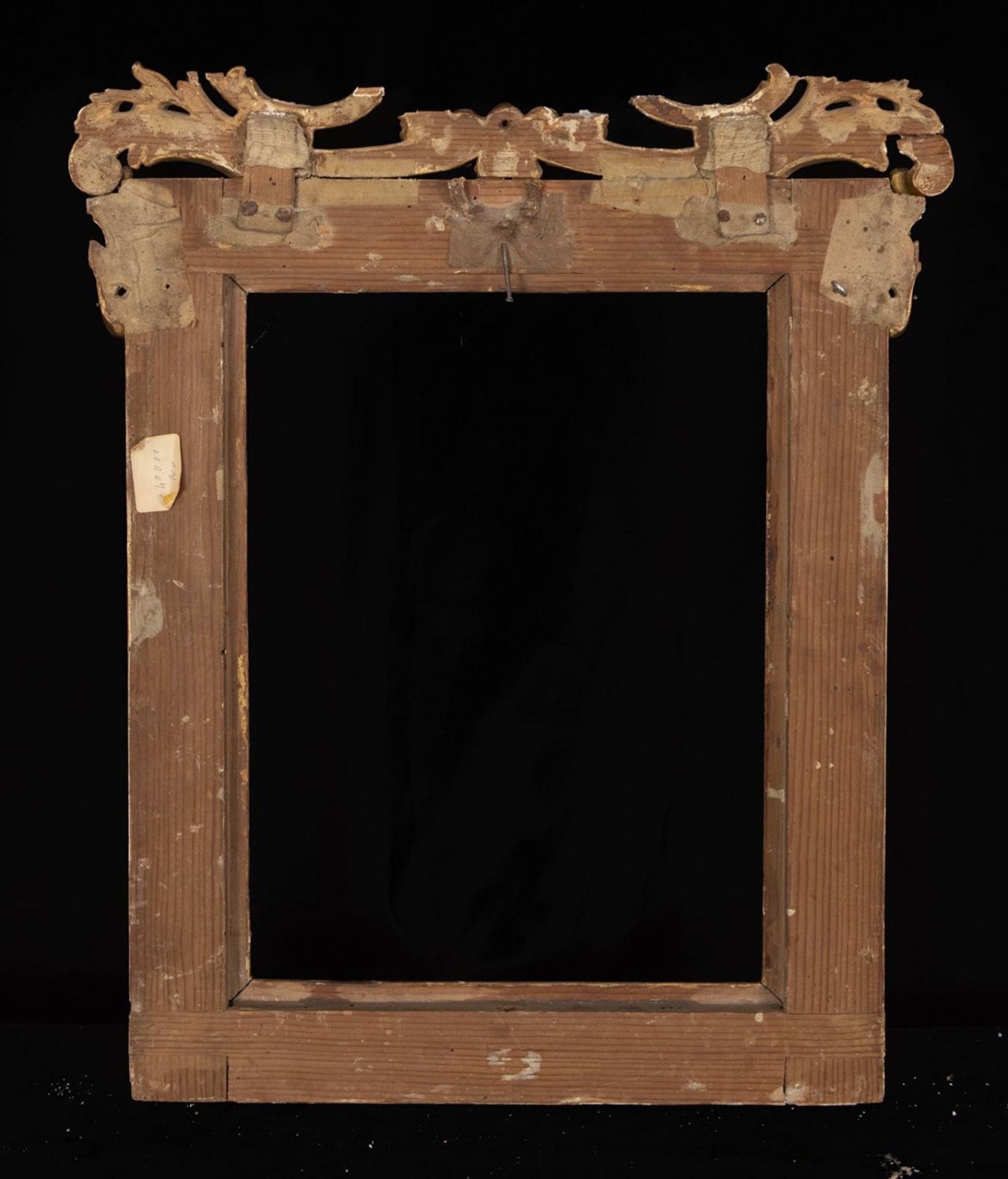 Spanish frame with a crest from the 18th century, in wood gilded with gold leaf - Bild 2 aus 2