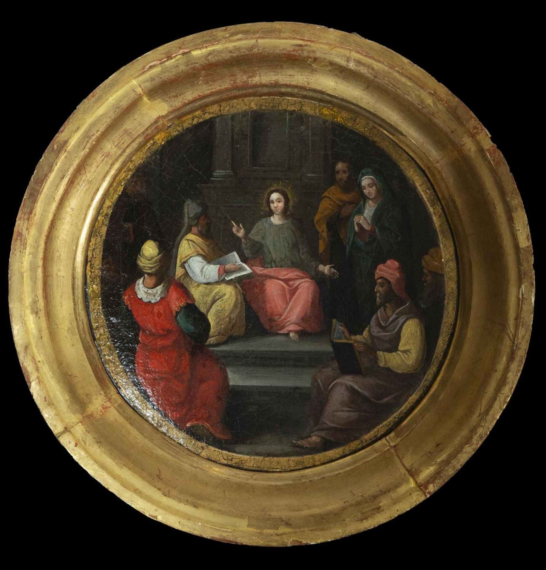 Jesus preaching in the Temple, Italo-Flemish school of the 17th century