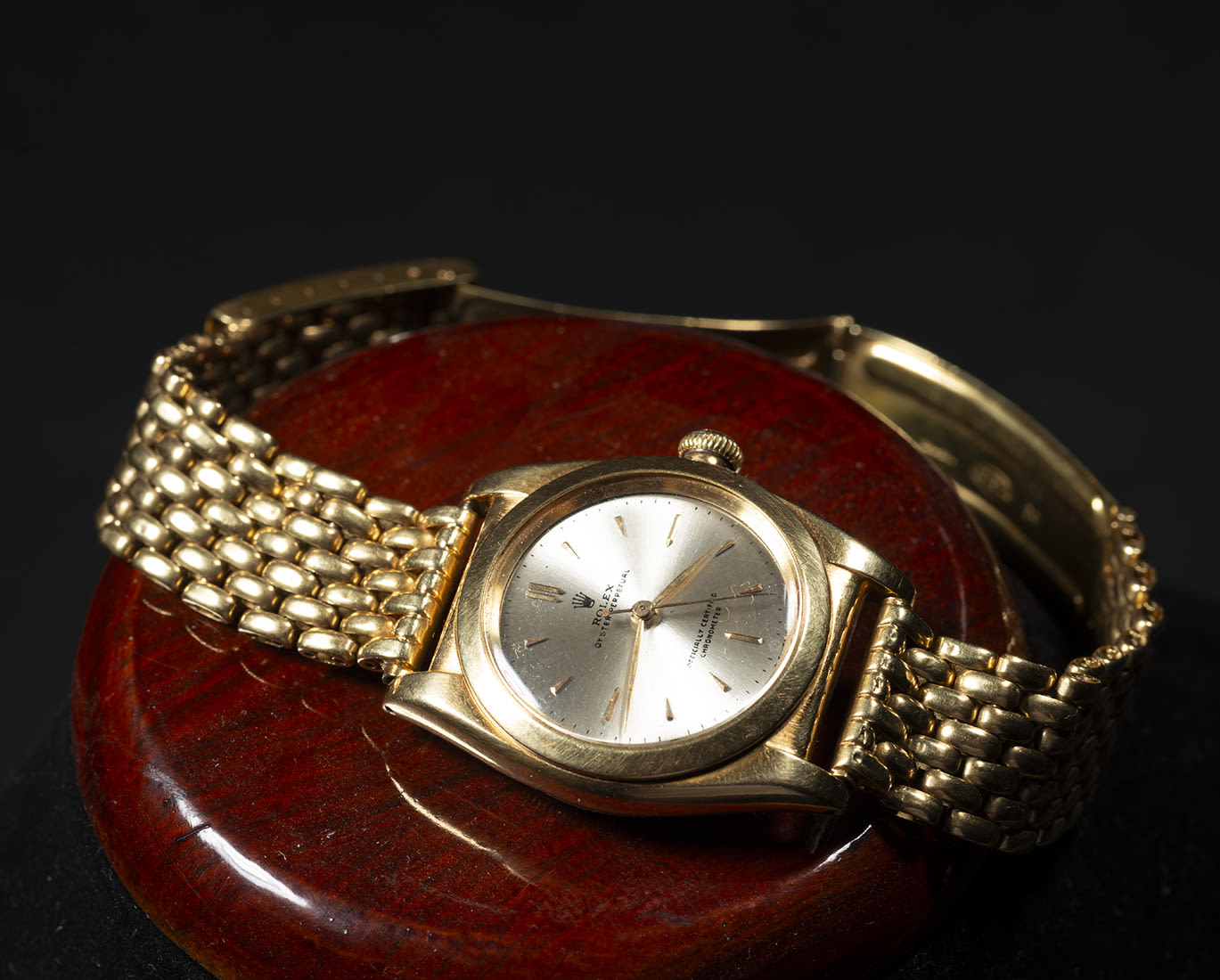 Rolex Oyster in 18k solid gold with complimentary 18k gold jubilee bracelet, model Oyster Perpetual - Image 5 of 5