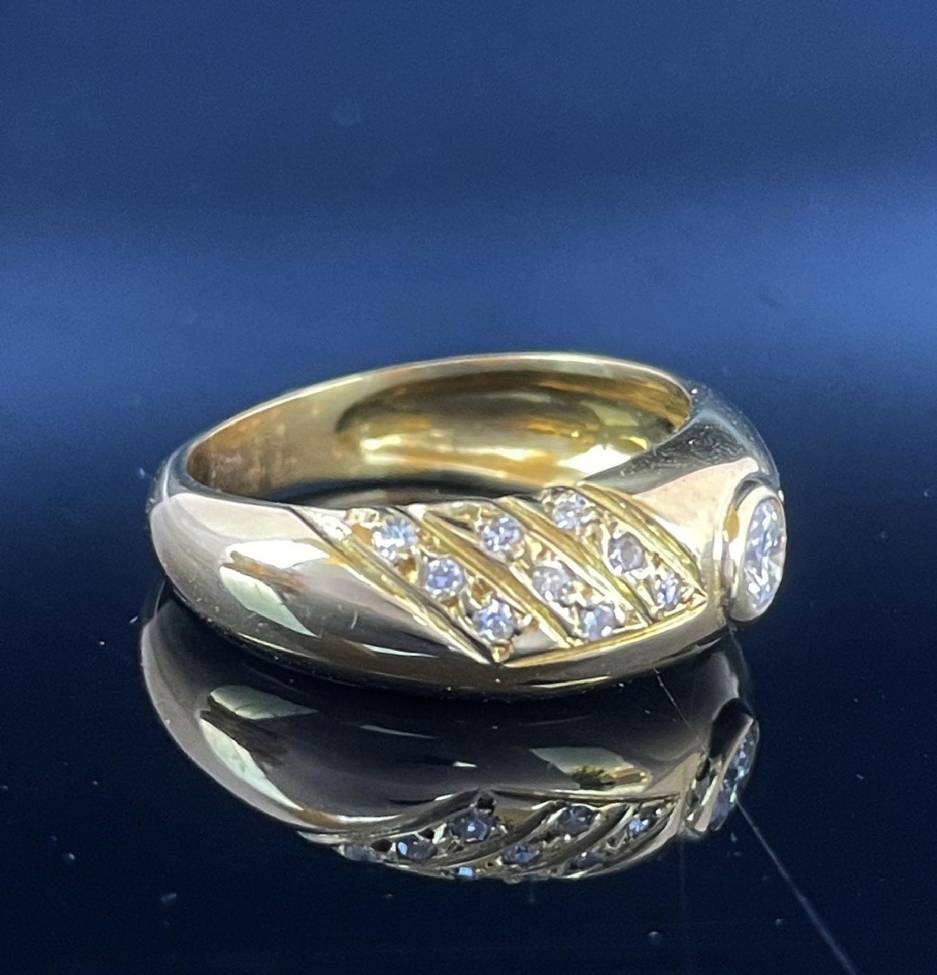 18kt Yellow Gold and Diamonds Ring - Bild 4 aus 4