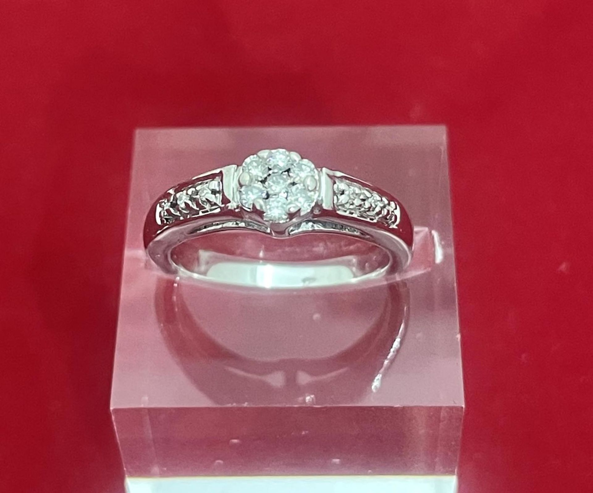 18 kt white gold solitaire ring - Image 3 of 4