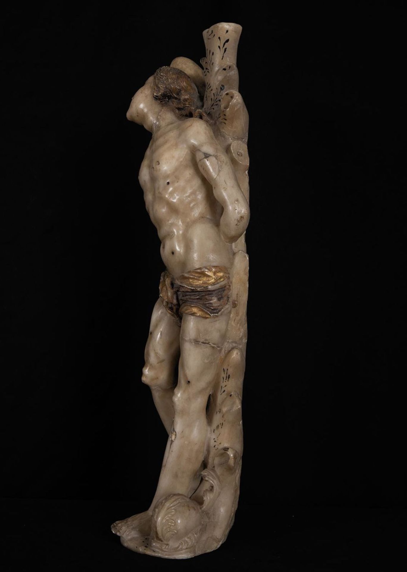 Large and Exquisite Saint Sebastien tied to the column, Sicilian workshops of Trapani late 16th cent - Image 6 of 10