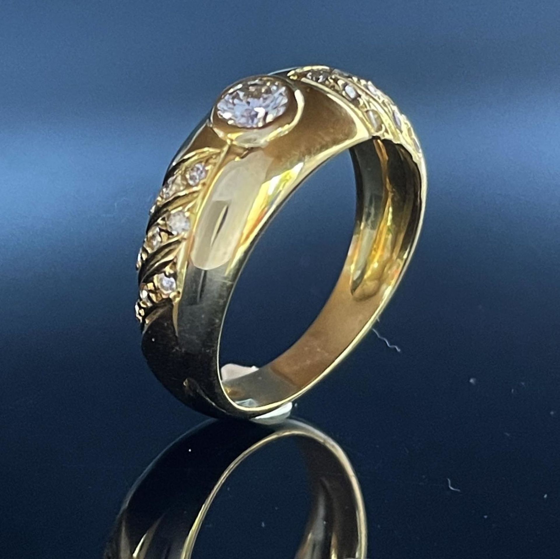 18kt Yellow Gold and Diamonds Ring - Bild 2 aus 4