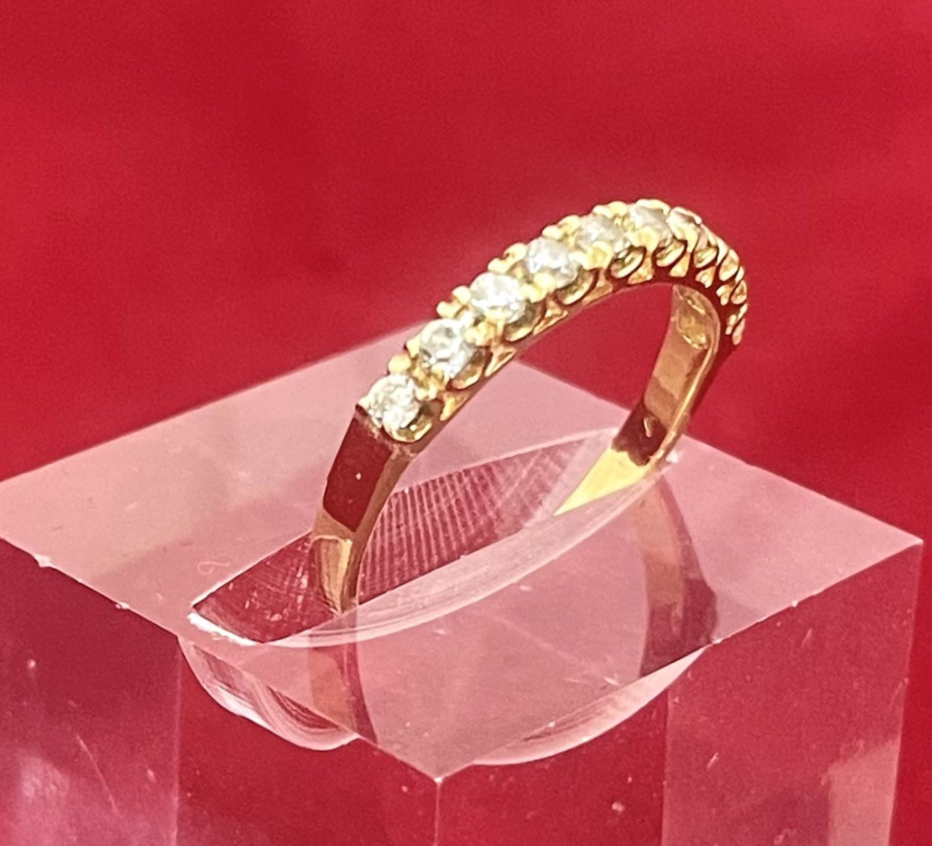 18 kt yellow gold ring half alliance model - Bild 3 aus 4