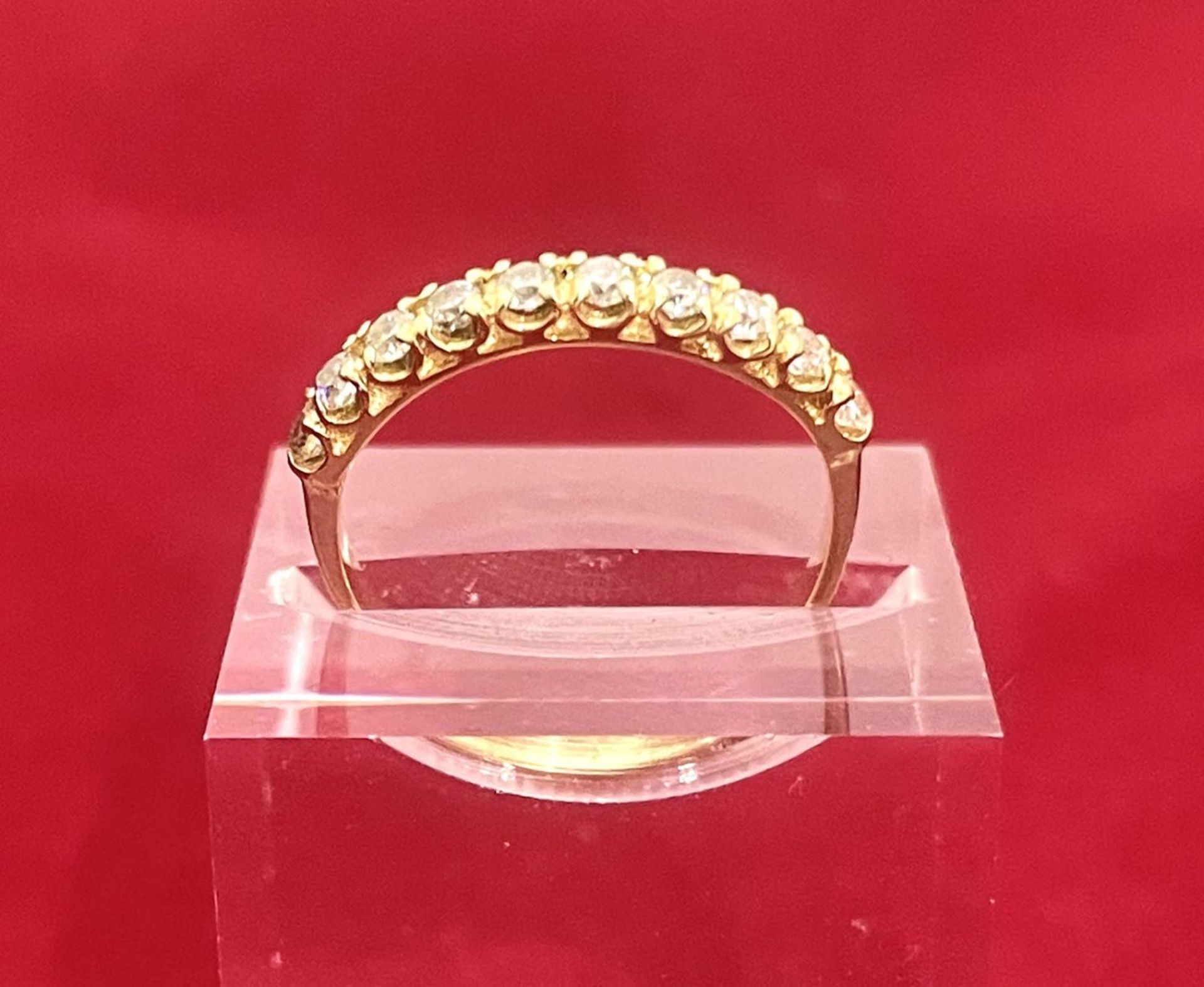 18 kt yellow gold ring half alliance model - Bild 2 aus 4