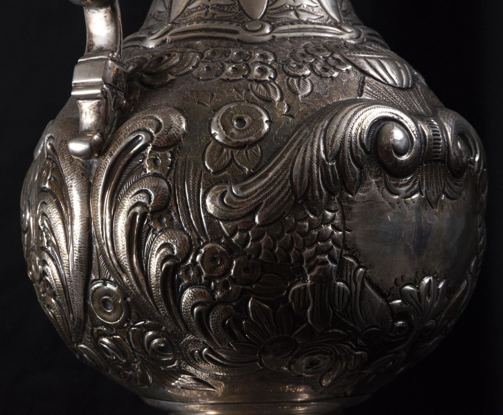 Large 925 Sterling Silver Jug, 19th century - Image 4 of 5