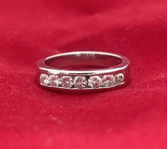 18kt white gold ring half alliance model