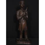 Large Black Forest Sculpture of Joan of Arc, Liberator and Patroness of France, in oak wood, Germany