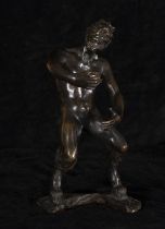 Rare Figure of Faun in patinated bronze from the 16th century Italian work from Veneto from the circ