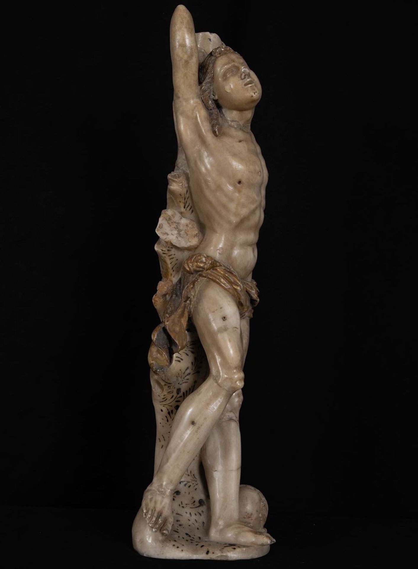 Large and Exquisite Saint Sebastien tied to the column, Sicilian workshops of Trapani late 16th cent - Image 9 of 10