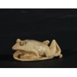 Japanese Netsuke on Mammoth Tusk (Mammuthus primigenius) depicting , 19th century Japanese school, l