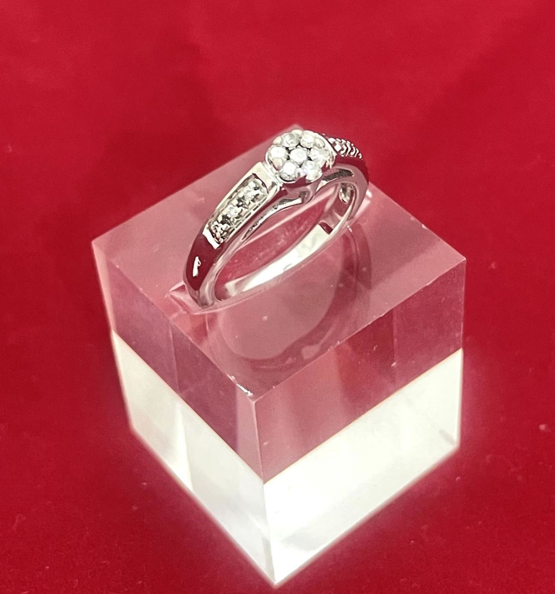 18 kt white gold solitaire ring - Image 4 of 4