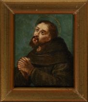 Saint Francis in prayer, 17th century Italian school