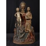 Virgin Tripe or Saint Anne with the Virgin and Child Jesus according to models from the Flemish scho