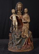 Virgin Tripe or Saint Anne with the Virgin and Child Jesus according to models from the Flemish scho