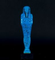 Egyptian Ushabit in turquoise blue, ca. 570-526 BC