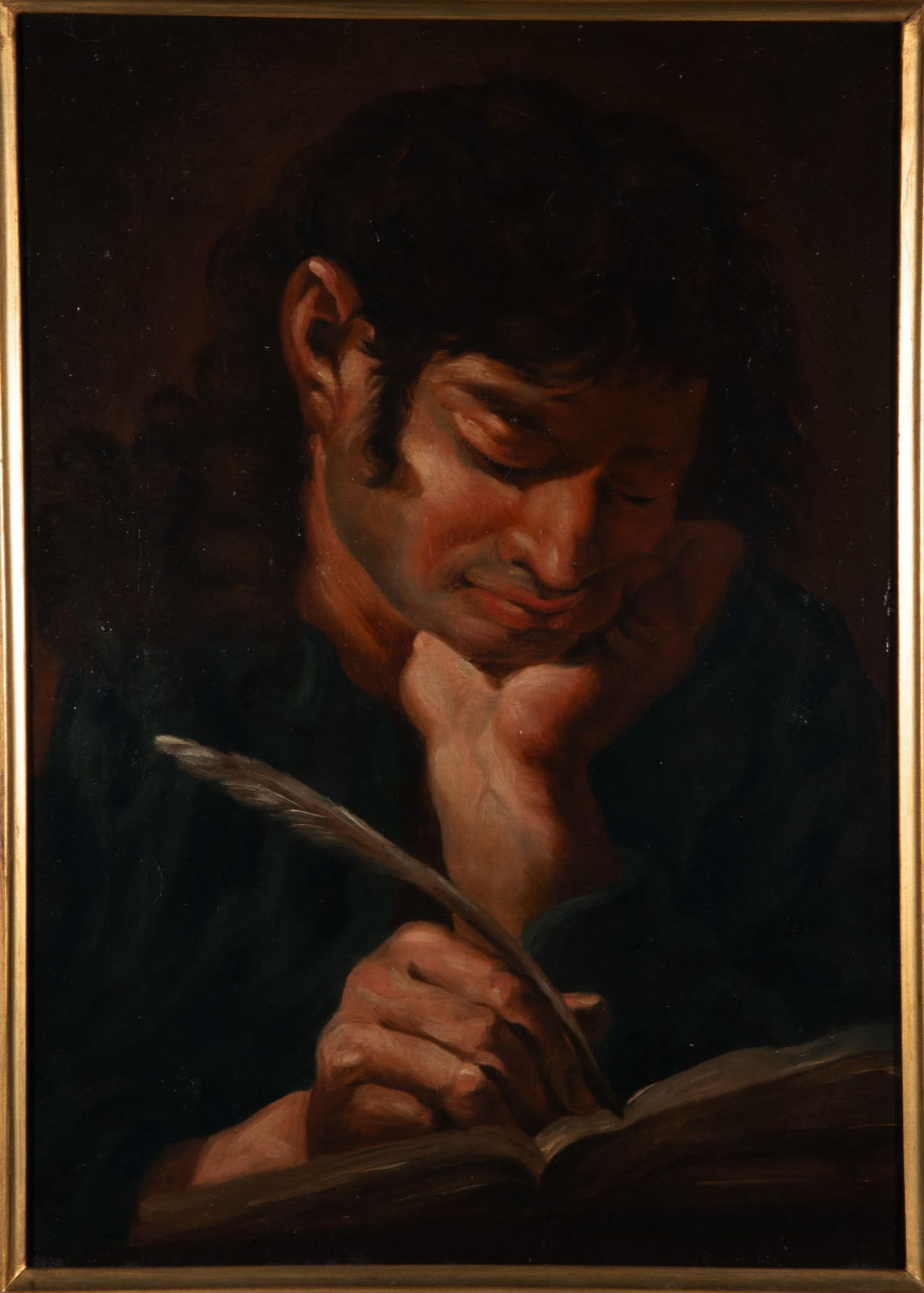 Vicente Lopez Portaña, "Saint John the Evangelist", oil on canvas, Spanish school, late 18th C - Image 3 of 3