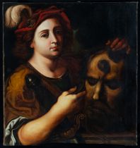 Dutch or Flemish School of the 17th century, "David with the head of Goliath"