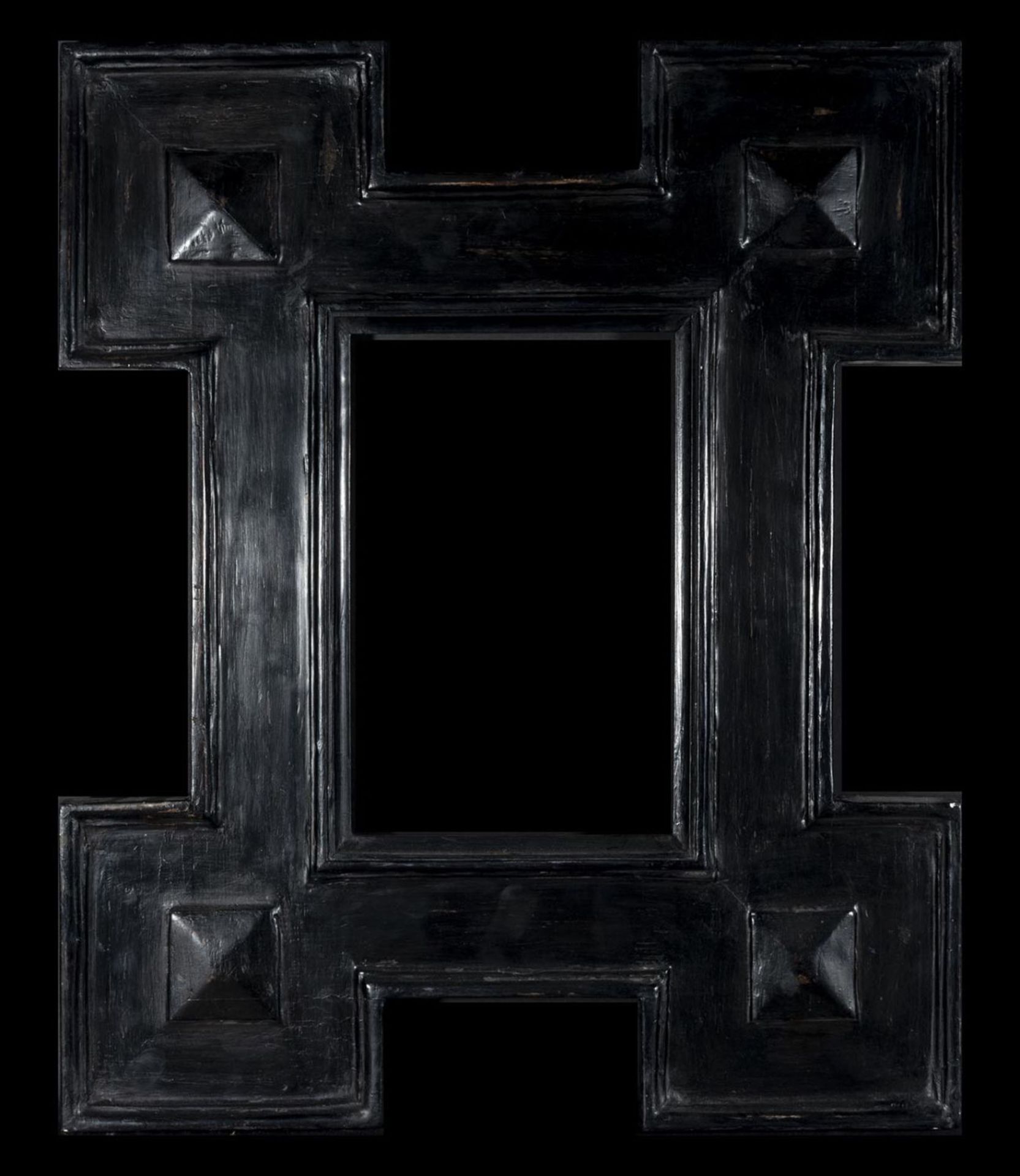 Important German Baroque style frame in ebonized wood, 19th - 20th centuries