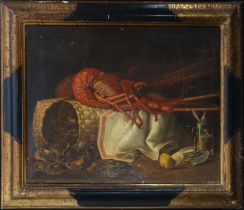 Still Life of Lobster and Oysters, 18th century Italian school