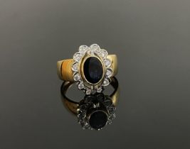 Orla Gold, Sapphire and Diamonds Ring.