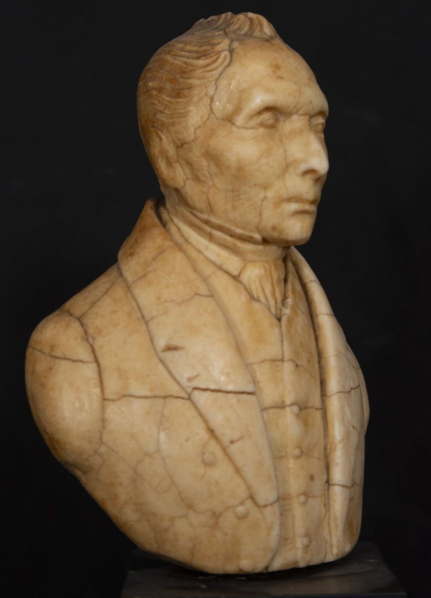 19th century Filipino School, Soapstone Knight Bust, circa 1860 - Image 3 of 4