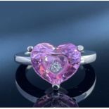 Chopard “So Happy Diamond” Ring in White Gold, Diamond and Pink Sapphire