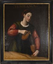 Allegory of temperance, Italian Tuscan school of the 17th century