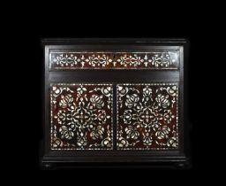 "Enconchado" Peruvian chest of drawers type furniture, Peru Viceregal colonial work from the 18th -