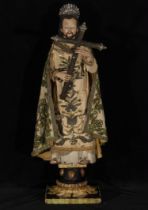 Magnificent and Large Saint Francis Xavier, Spanish colonial work from Quito, 18th century