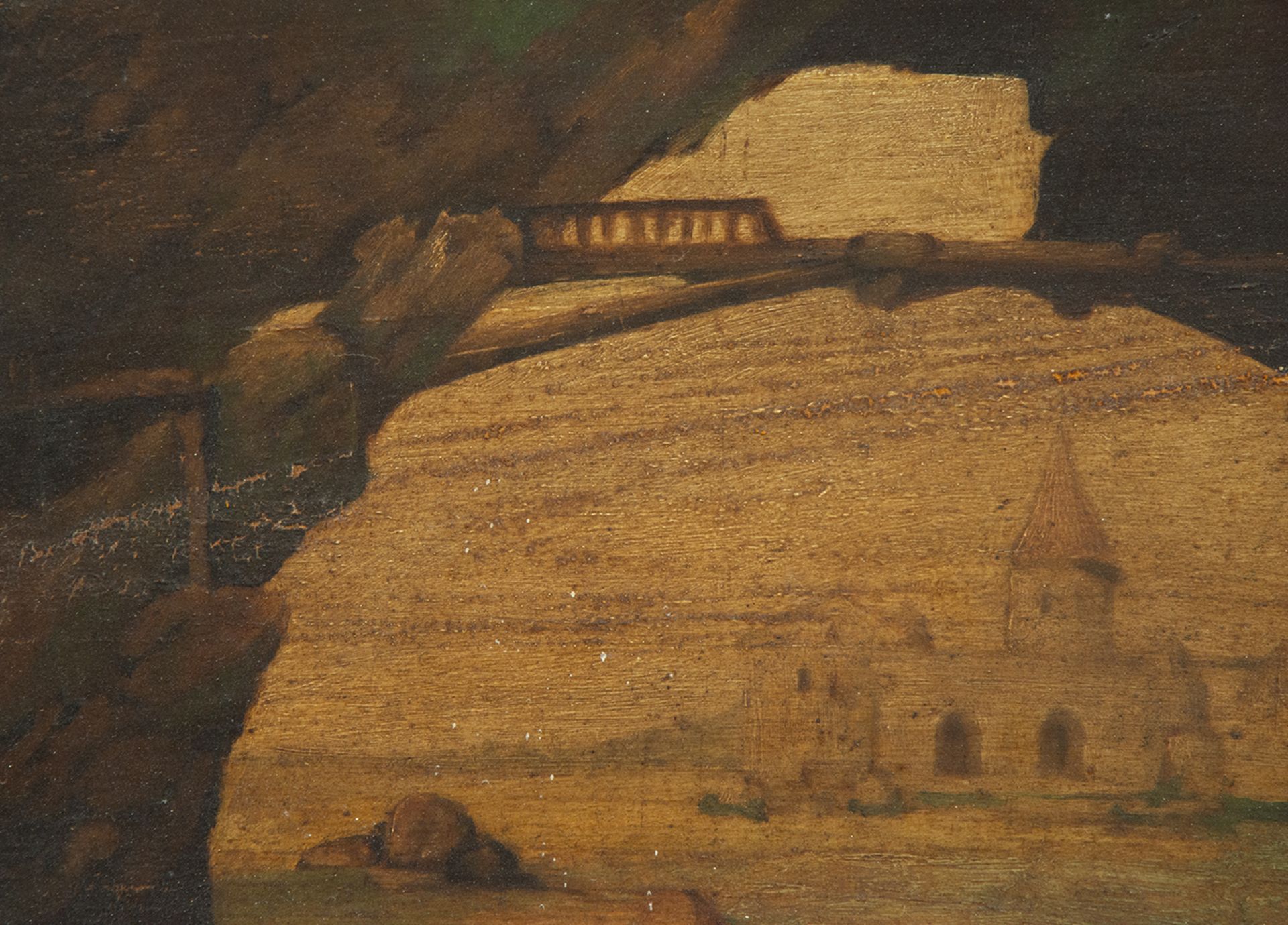 Pair of Landscapes with Whimsies, 19th century, Italy - Image 3 of 7