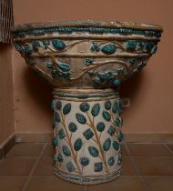 Large Baptismal Font in Sevillian Ceramics from Triana, 16th century