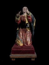 Spectacular and Exquisite Penitent Magdalen, colonial Guatemalan work from the 17th century - early