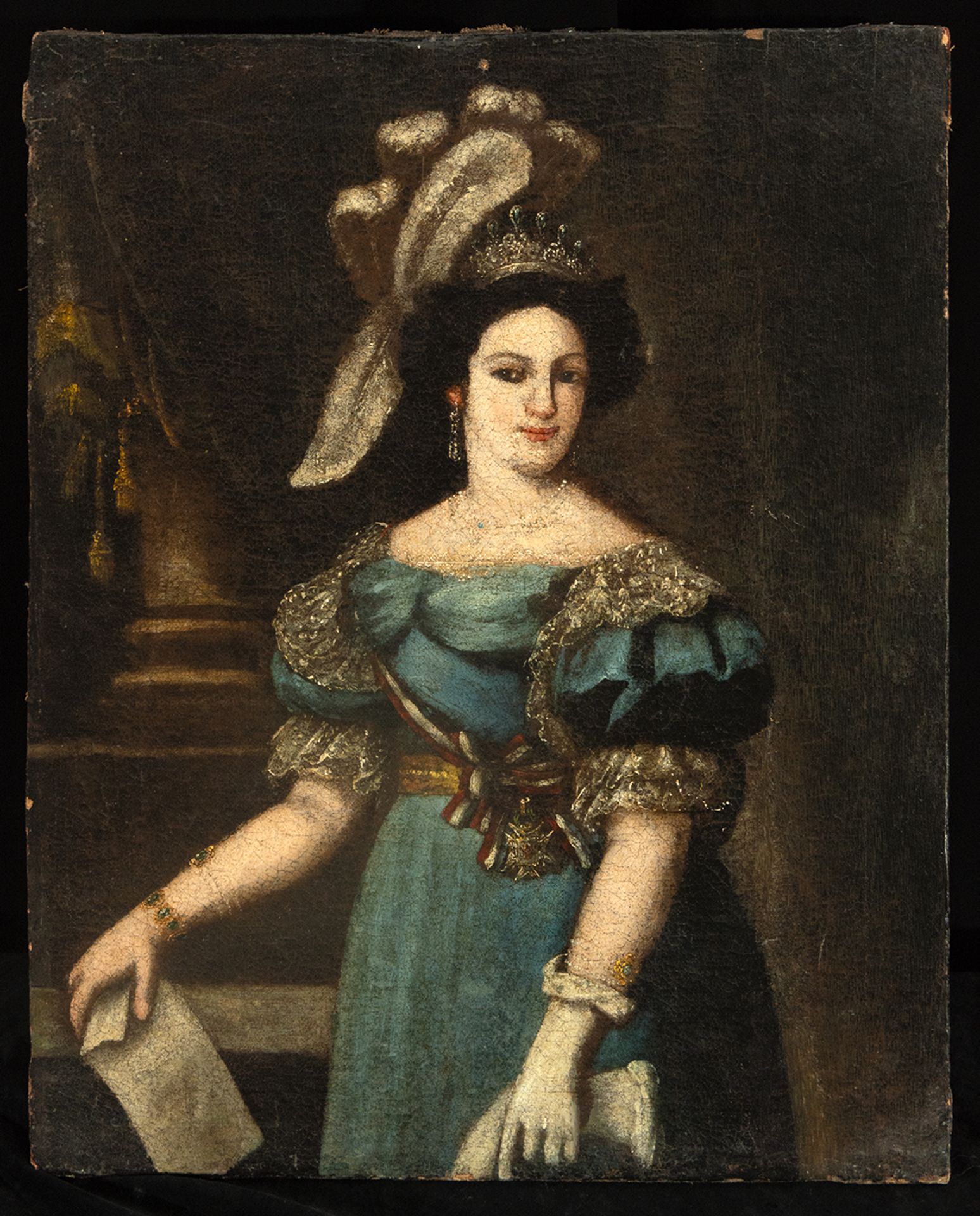 Latin American colonial school of the late 18th century, "Portrait of a Lady"