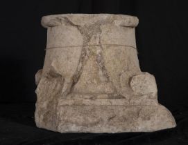 Italian white stone capital, 16th century