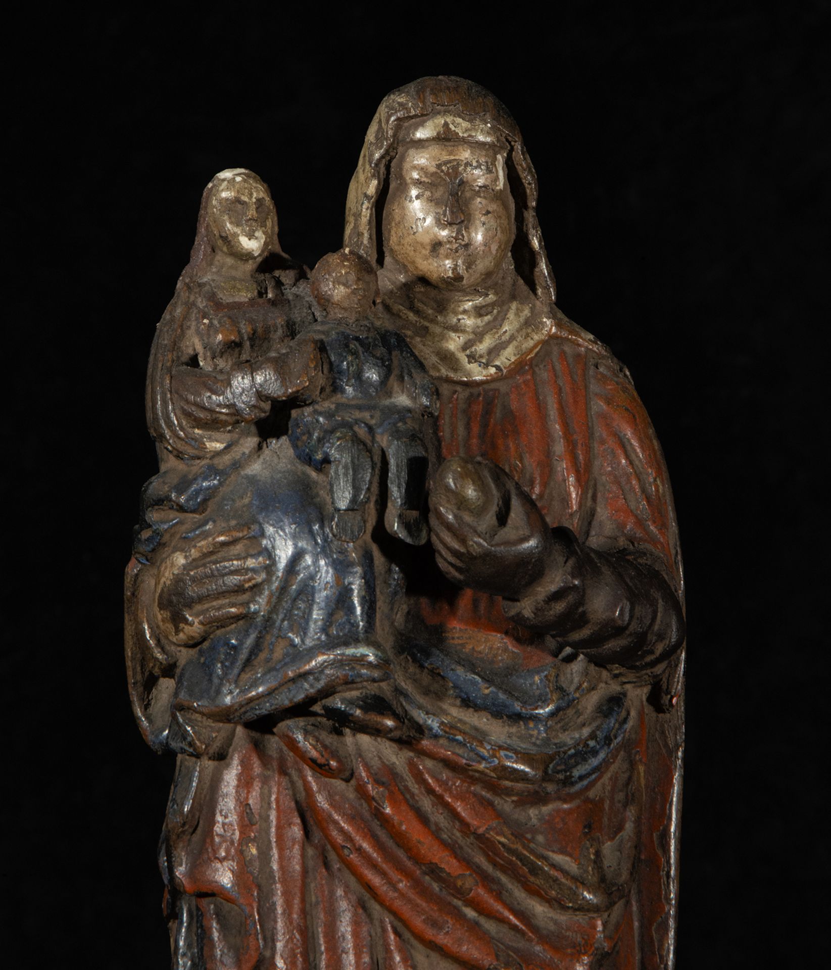 Portuguese Late Gothic Triple Virgin from the end of the 15th century - Bild 2 aus 6