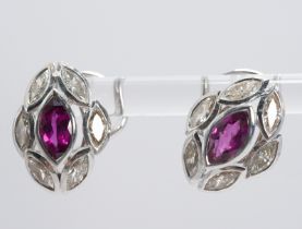 Ruby Navetes Earrings