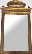Large Italian Neoclassical wall mirror from the 18th century, in gilded wood